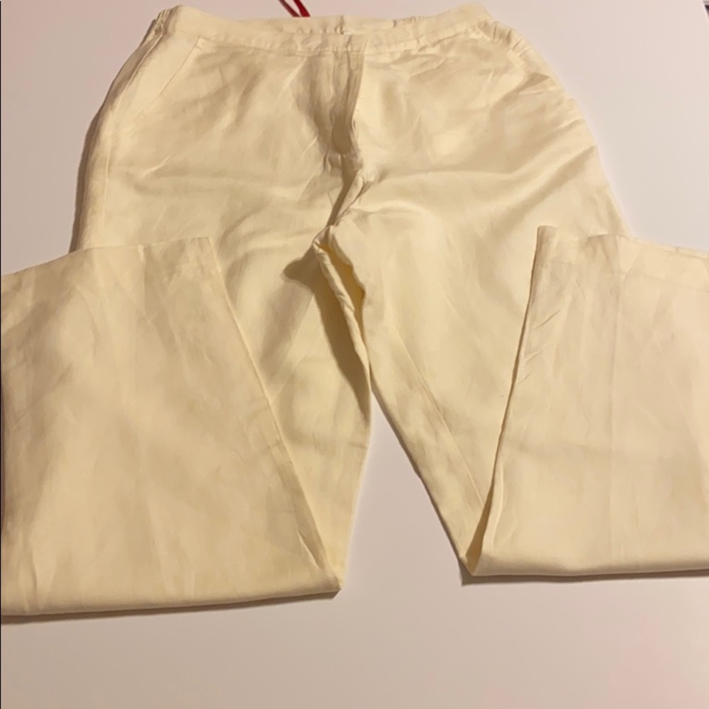 Shell Color Ruby Rd Linen Pants - image 1